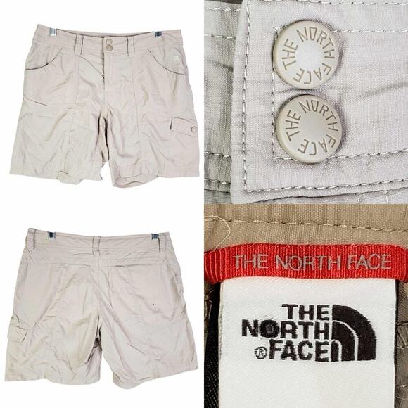 The North Face Pants - The North Face Shorts Women's Size 8 Khaki Flat Front Nylon Hiking